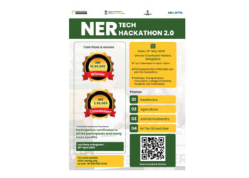 NER Tech Hackathon 2.0 to be organized in Bangalore, Karnataka by NERCORMS and Amantya Technologies, Funded by North Eastern Council, MDoNER