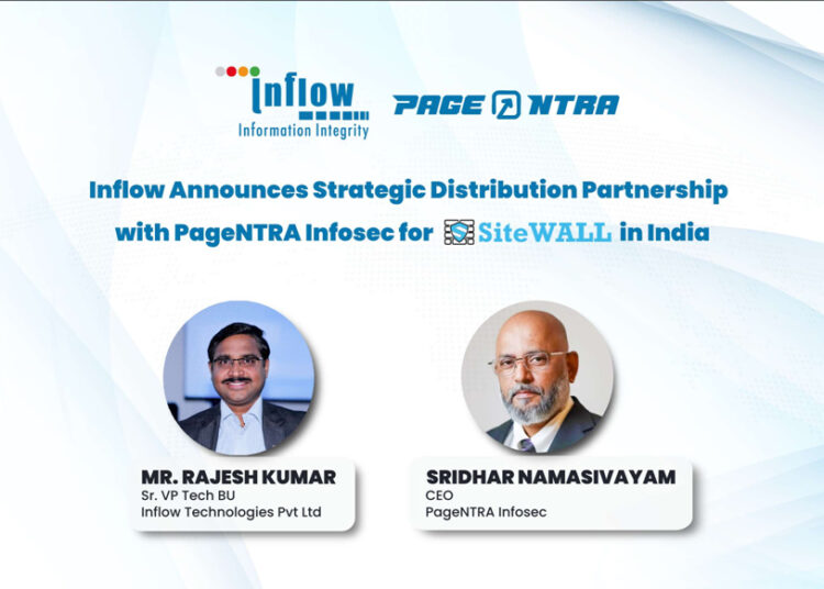 Inflow Technologies Announces Strategic Distribution Partnership with PageNTRA Infosec for SiteWALL WAF in India