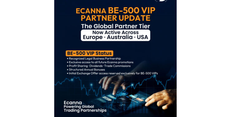 ECanna Announces BE-500 VIP Partner Program to Drive Global Expansion