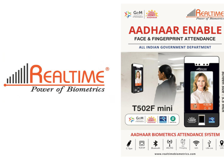 Realtime Biometrics Launches Aadhaar-Enabled face recognition & fingerprint Biometric Attendance System T502F Mini
