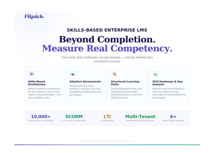 Flipick Launches Skills-Based Learning Management System with Adaptive Assessments