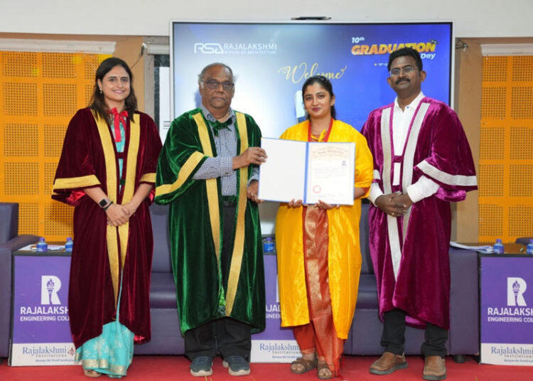 Rajalakshmi School of Architecture Celebrates 10th Graduation Day; 39 Students Graduate