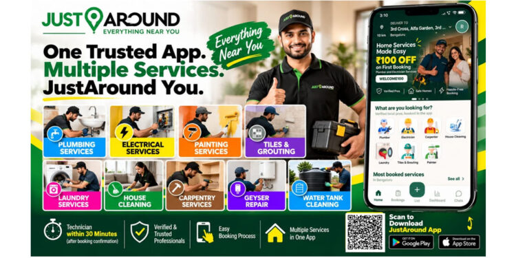 JustAround Brings Multiple Home Services Under One App, Expands Its Local Service Network in Bengaluru