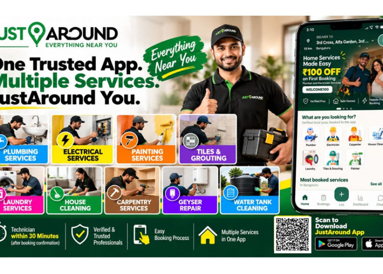 JustAround Brings Multiple Home Services Under One App, Expands Its Local Service Network in Bengaluru